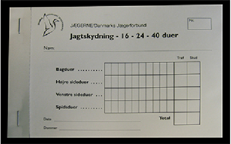 Skydeskiver/blokke m.m.